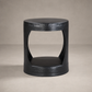 Nuuk Cylindrical Black Iron Accent Table – 18” Modern Side Table (Minimalist Steel Design)