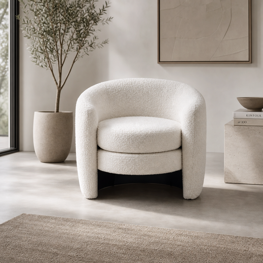 Avalon Boucle Barrel Armchair