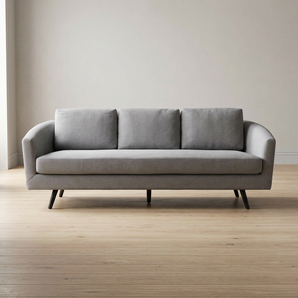 Divinity MCM Faux Leather Sofa 79"