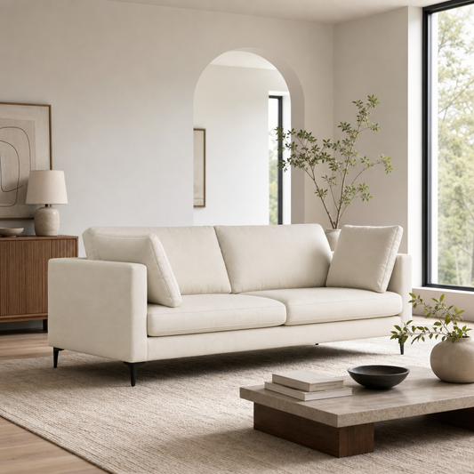 Ava MCM Performance Fabric Sofa 90"