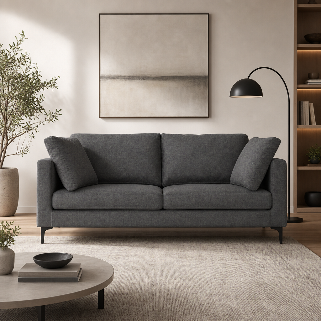 Ava MCM Performance Fabric Loveseat 76"