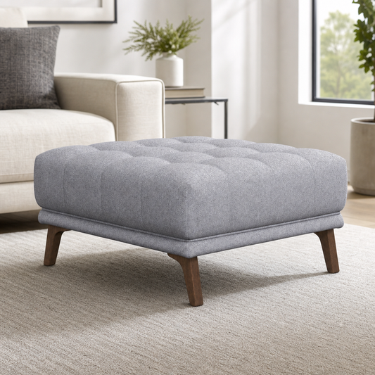 Addison MCM Tufted Square Ottoman 33"