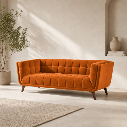 Modern Tufted Sofa 86”
