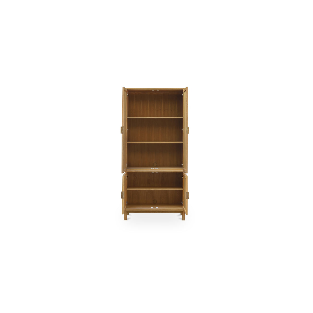 Seymour Tall Cabinet – 38" Oak and Rattan Tall Cabinet (2)