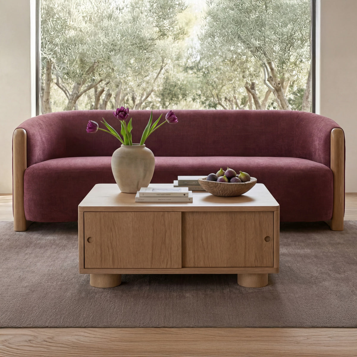 Hobbs Coffee Table – 35" Storage Coffee Table with Sliding Doors (9)