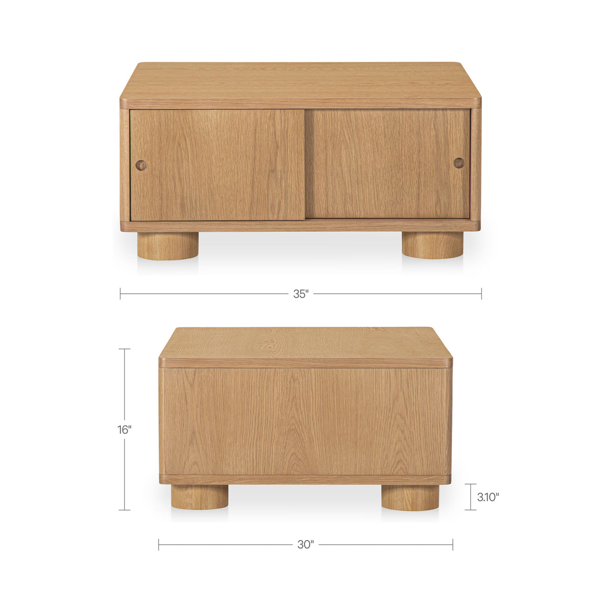Hobbs Coffee Table – 35" Storage Coffee Table with Sliding Doors (10)