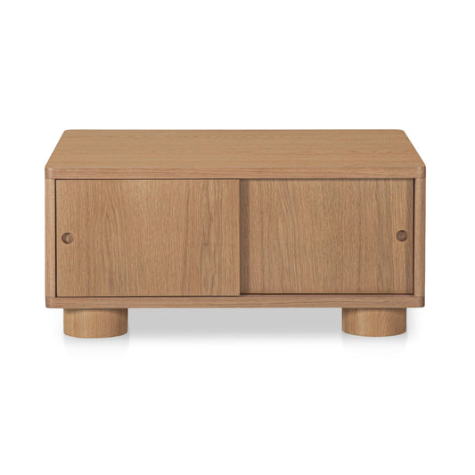 Hobbs Coffee Table – 35" Storage Coffee Table with Sliding Doors (1)