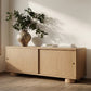 Hobbs Media Unit – 60" Oak Veneer Media Unit with Sliding Doors (10)