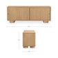 Hobbs Media Unit – 60" Oak Veneer Media Unit with Sliding Doors (11)