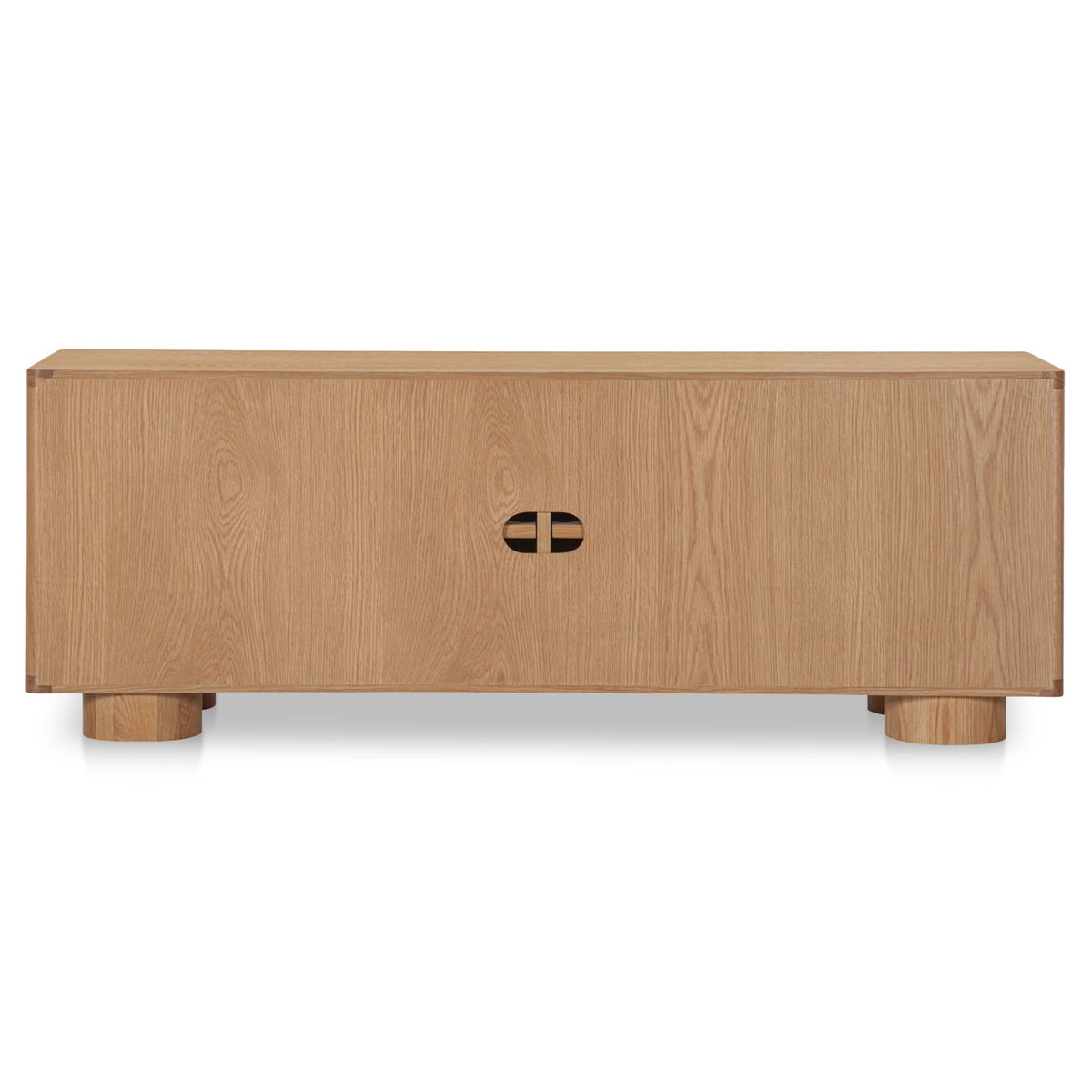Hobbs Media Unit – 60" Oak Veneer Media Unit with Sliding Doors (4)