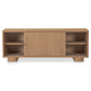 Hobbs Media Unit – 60" Oak Veneer Media Unit with Sliding Doors (2)