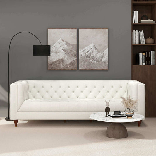 Evelyn Mid Century Chesterfield Sofa 88"