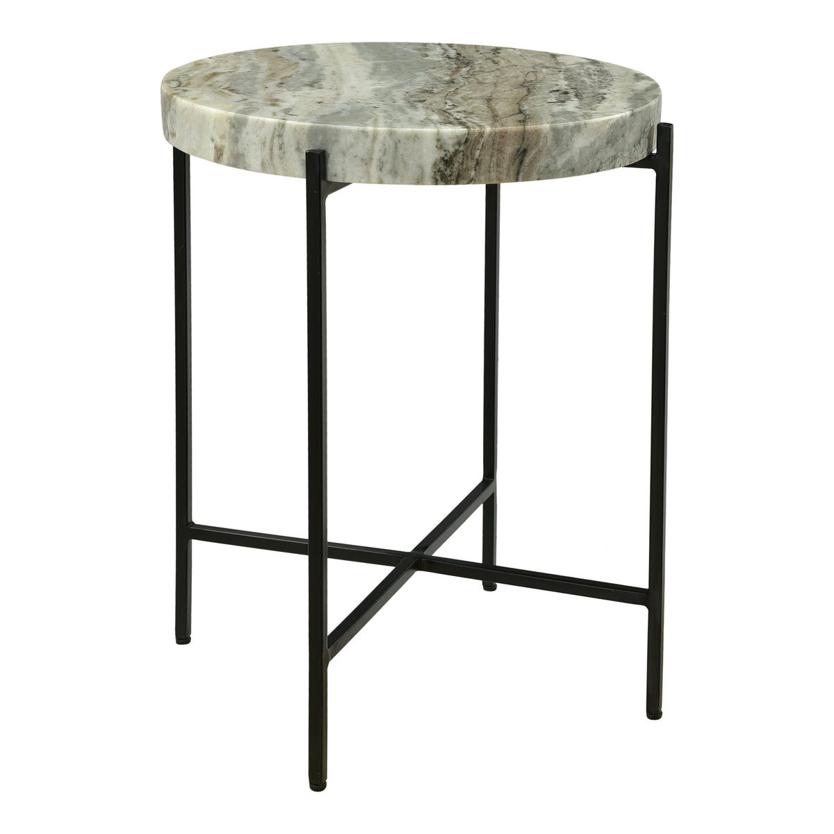Cirque Accent Table – 18" Marble Top Accent Table (2)