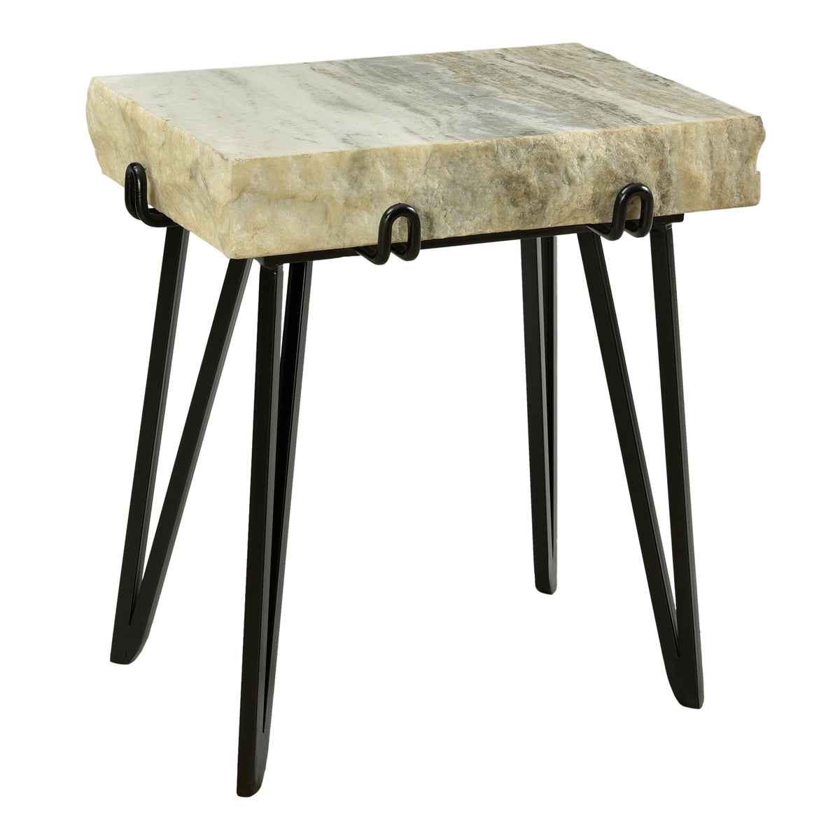 Alpert Accent Table – 19" Marble Top Accent Table (2)
