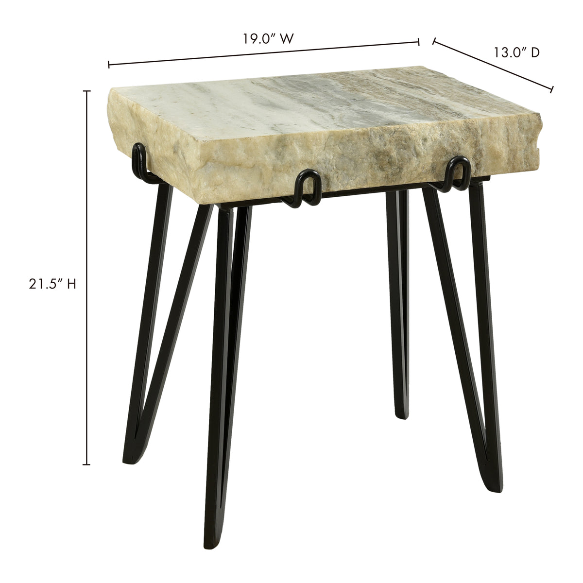 Alpert Accent Table – 19" Marble Top Accent Table (8)