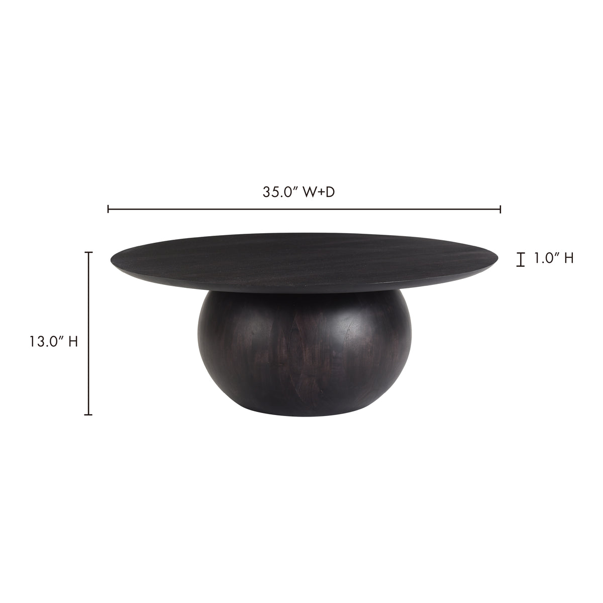 Bradbury Coffee Table – 35" Solid Acacia Round Coffee Table (2 Colors) (6)