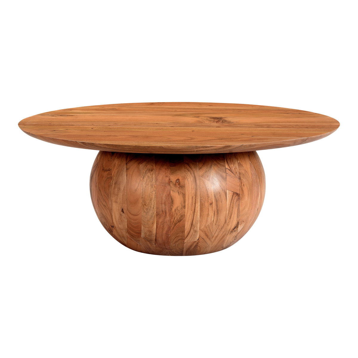 Bradbury Coffee Table – 35" Solid Acacia Round Coffee Table (2 Colors) (7)