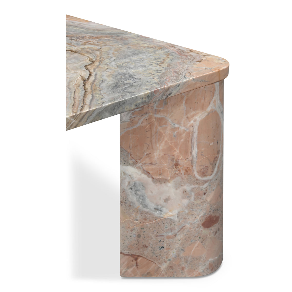 Segment Coffee Table – 35.5" Square Marble Coffee Table (3 Colors) (7)