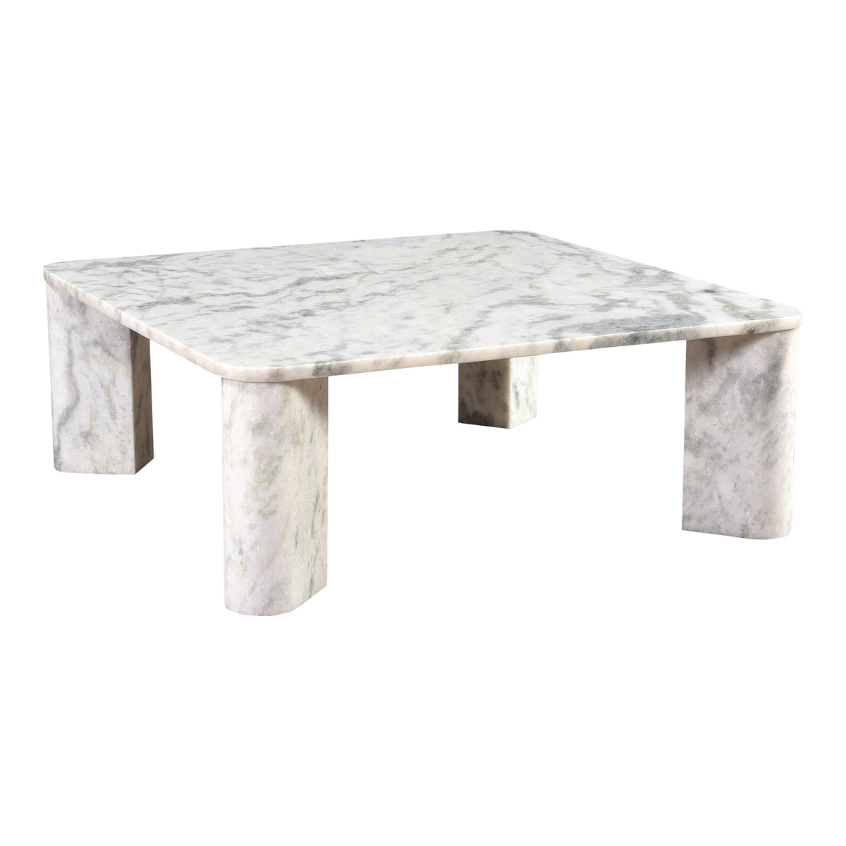 Segment Coffee Table – 35.5" Square Marble Coffee Table (3 Colors) (23)