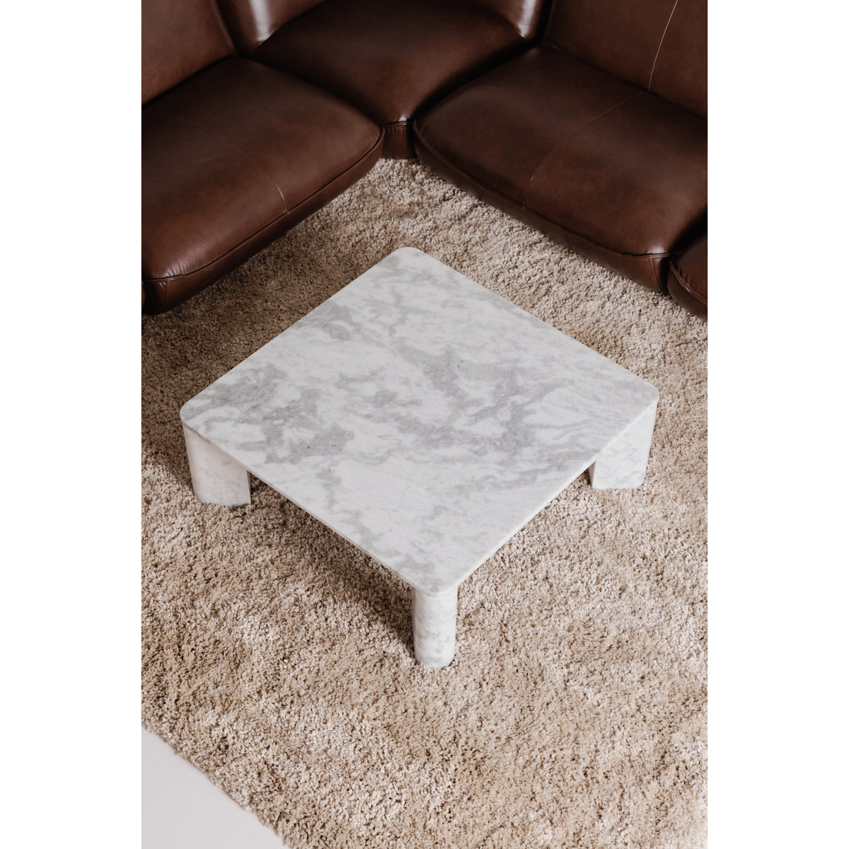 Segment Coffee Table – 35.5" Square Marble Coffee Table (3 Colors) (28)