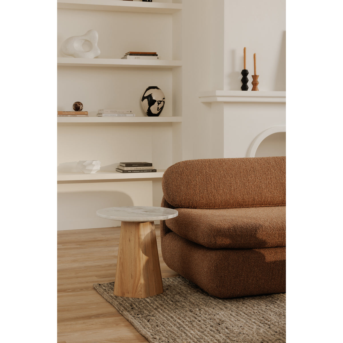Evelyn Accent Table – 20" Ashen Grey Marble Accent Table (7)