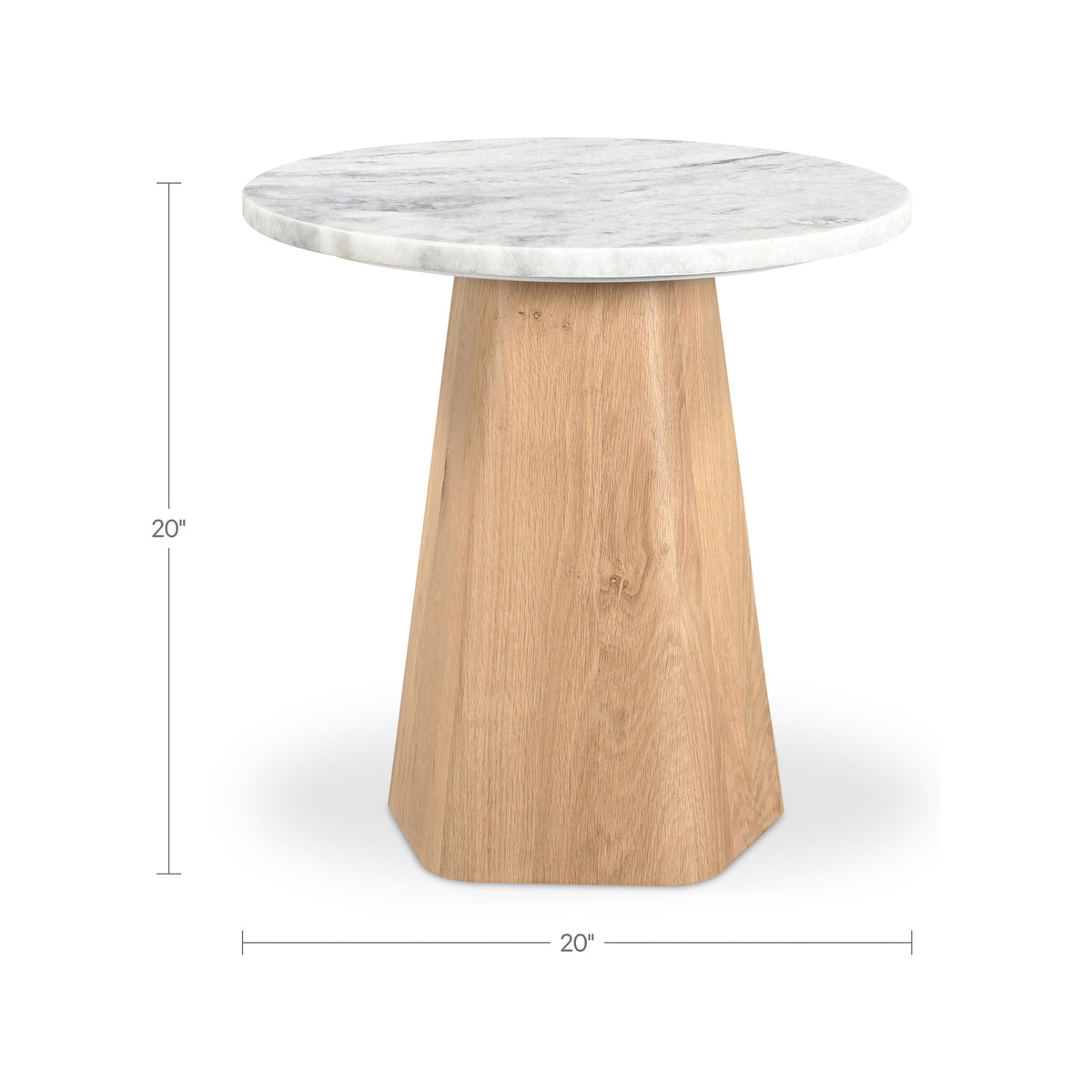 Evelyn Accent Table – 20" Ashen Grey Marble Accent Table (9)