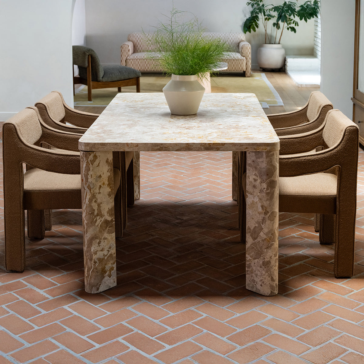 Segment Dining Table – 72" Marble & Oak Dining Table (2 Colors) (10)