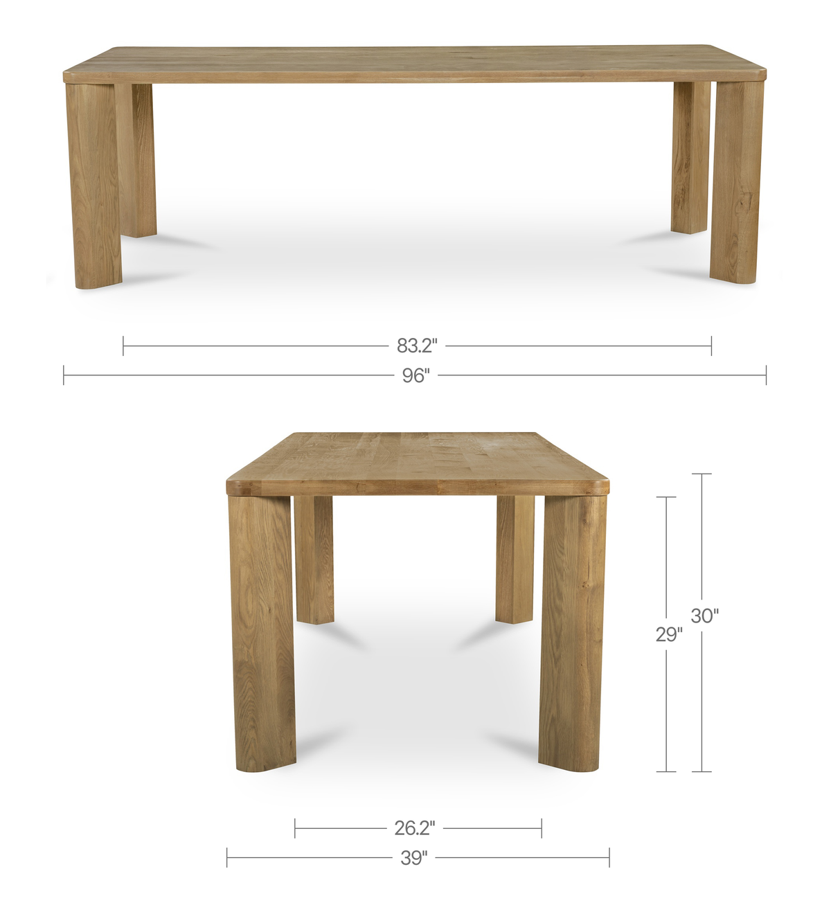 Segment Dining Table – 72" Marble & Oak Dining Table (2 Colors) (25)