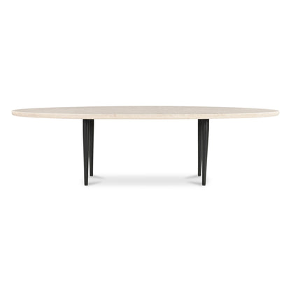 Winona Coffee Table – 59" Botticino Marble Oval Coffee Table (1)