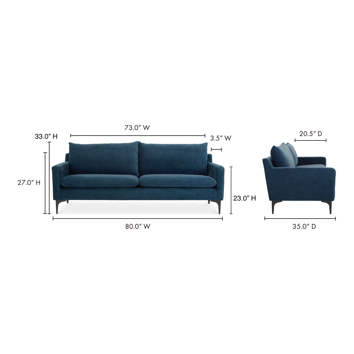 Paris Sofa – 80" Upholstered Sofa (2 Colors) (6)