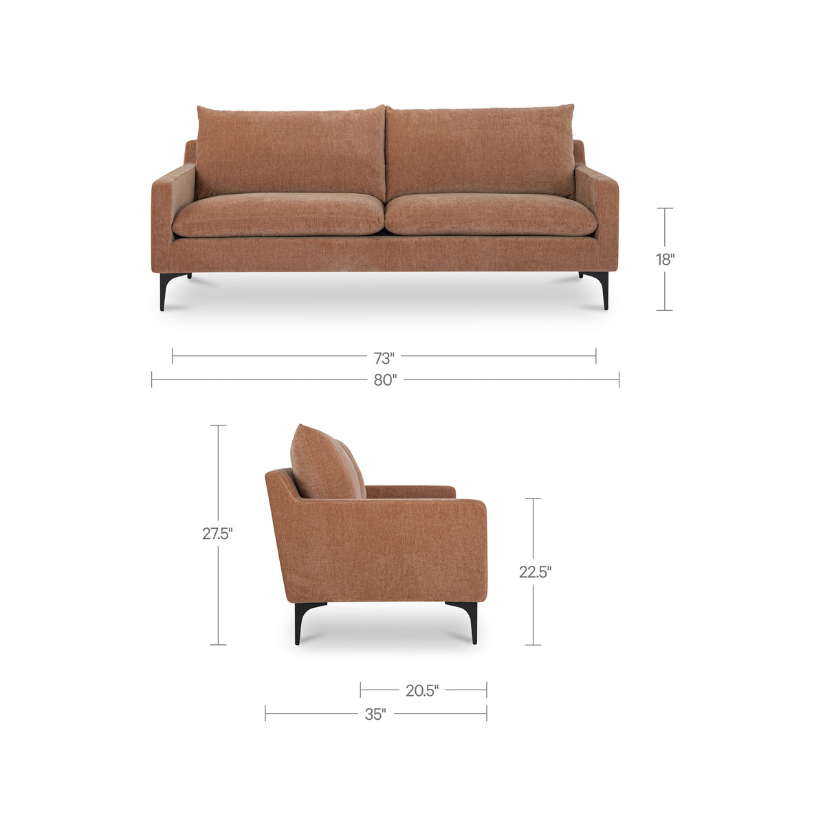 Paris Sofa – 80" Upholstered Sofa (2 Colors) (8)