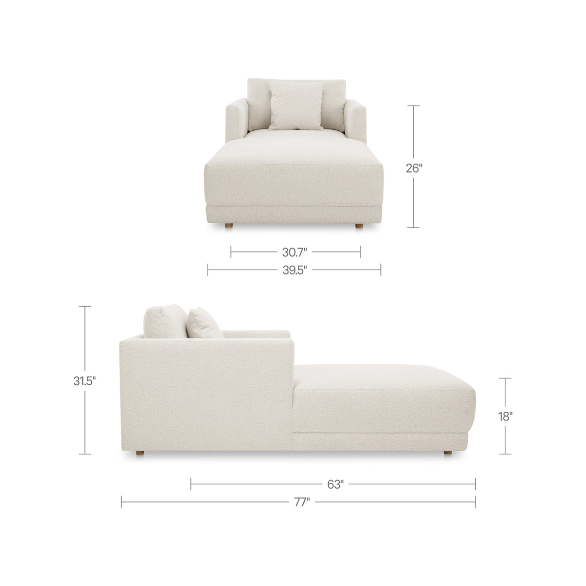 Bryn Chaise – 77" Upholstered Chaise Lounge (2 Colors) (4)