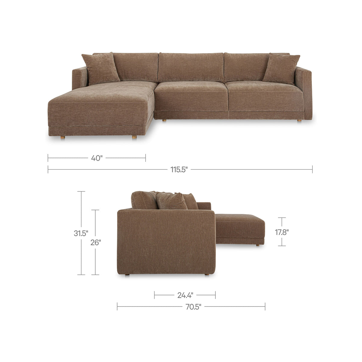 Bryn Sectional – 115.5" Upholstered Sectional Sofa (3 Colors) (15)