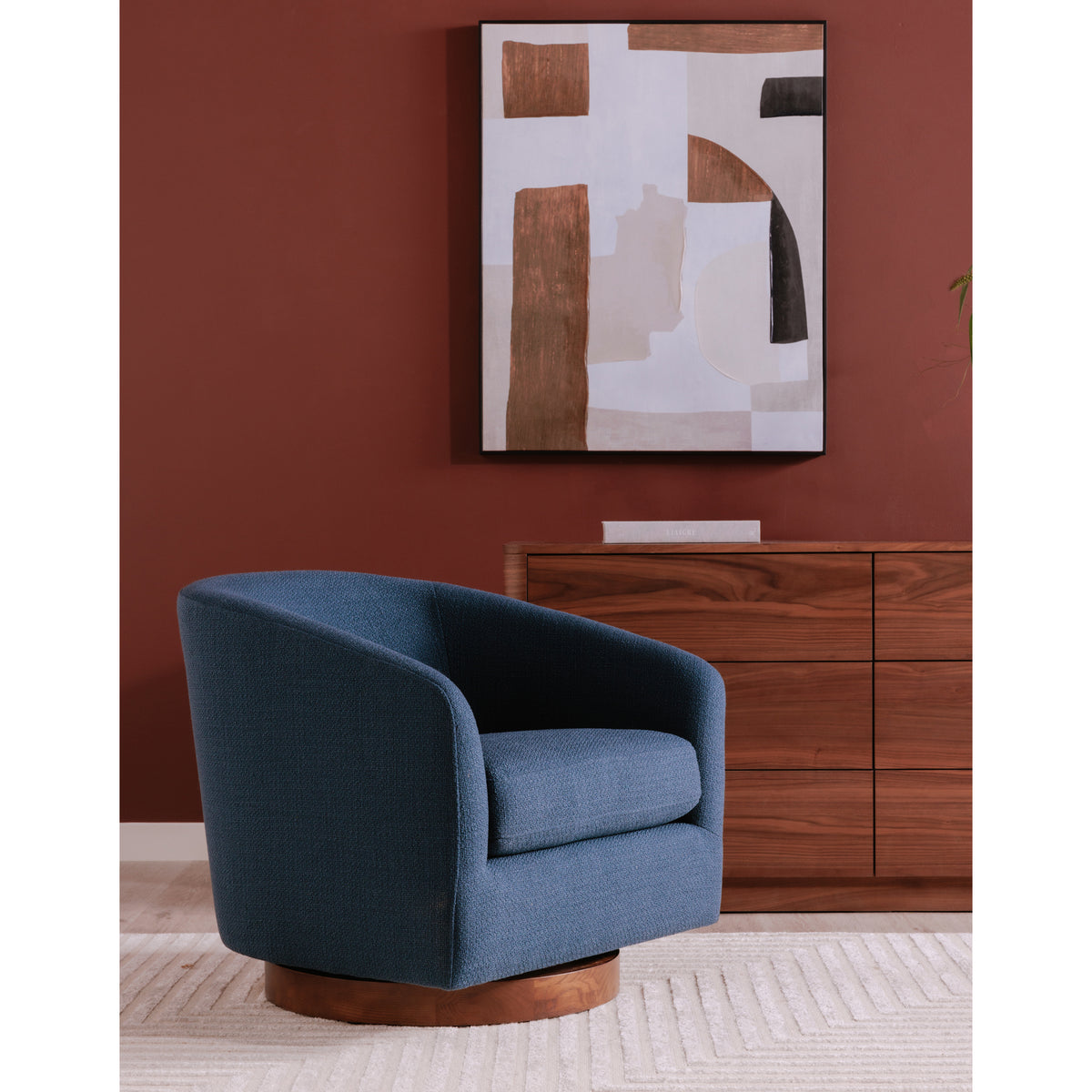 Oscy Swivel Chair – 31" Upholstered Accent Chair (2 Colors) (7)