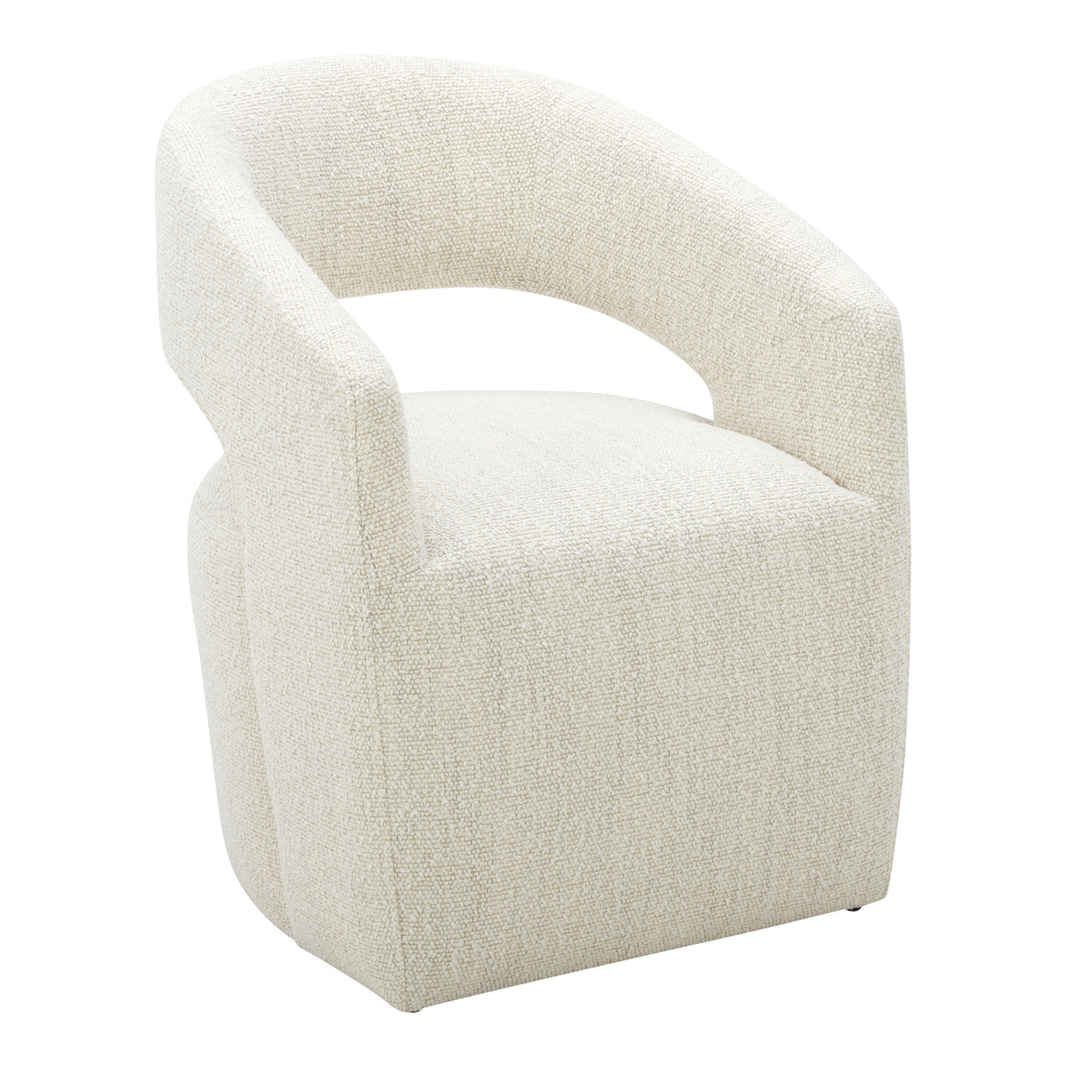 Barrow Rolling Dining Chair – 25.5" Boucle Dining Chair (3 Colors) (2)