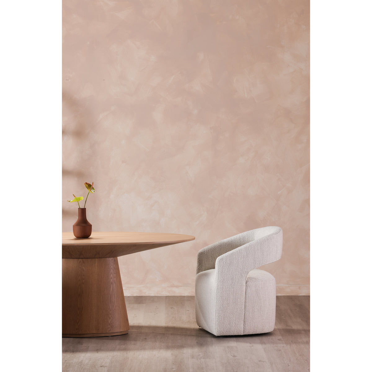 Barrow Rolling Dining Chair – 25.5" Boucle Dining Chair (3 Colors) (12)