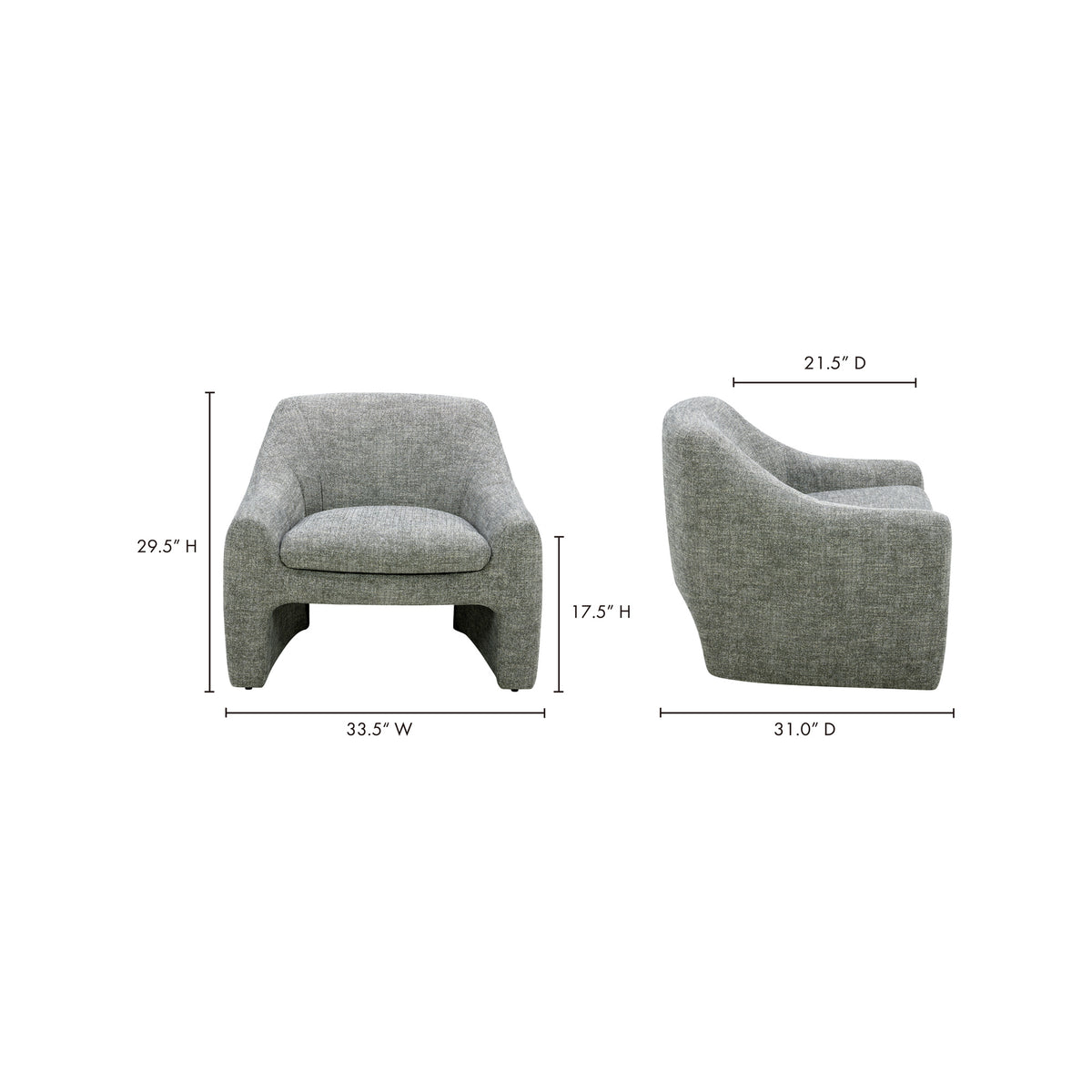 Kenzie Accent Chair – 33.75" Upholstered Accent Chair (3)
