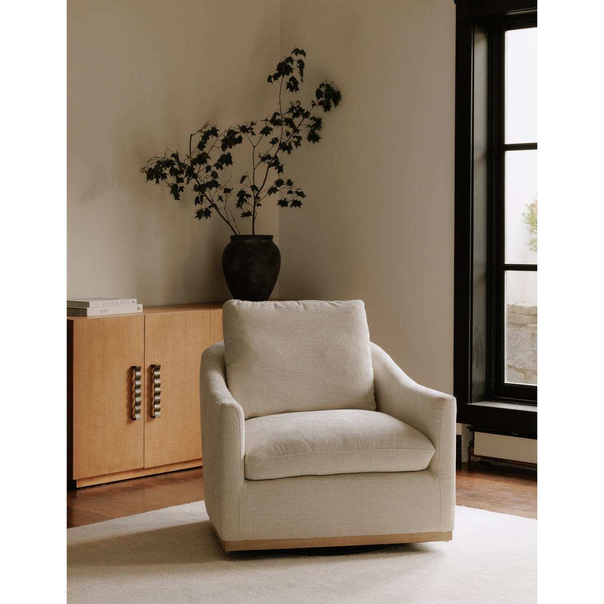 Linden Swivel Chair – 33" Upholstered Accent Chair (12)