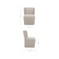 Cormac Dining Chair – 24" Rolling Upholstered Dining Chair (3 Colors) (12)
