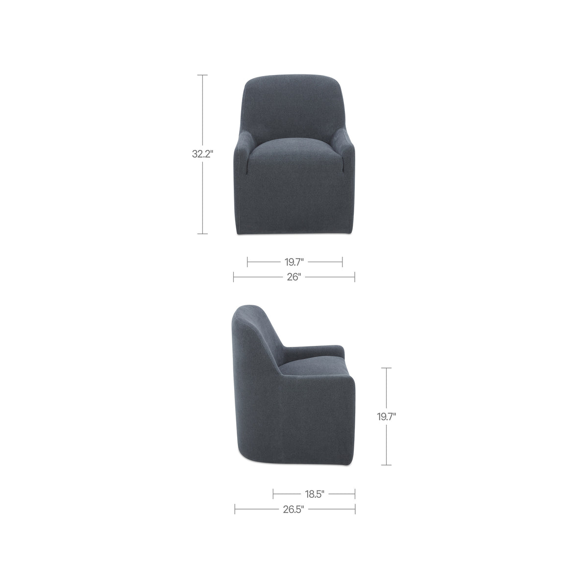 Maisie Rolling Dining Chair (8)