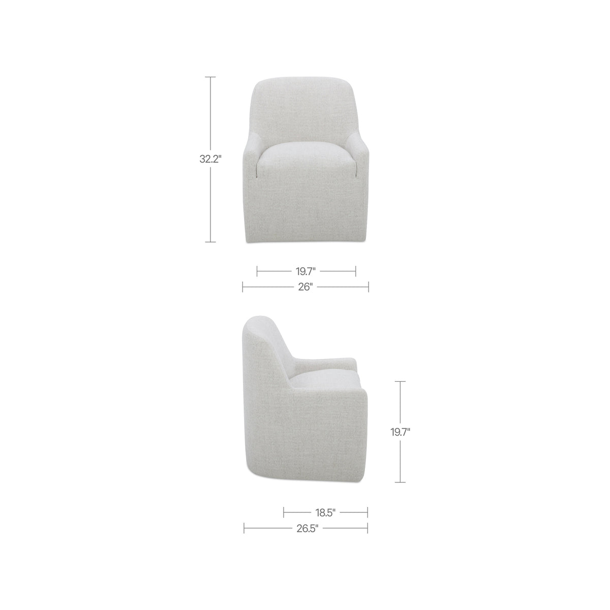 Maisie Rolling Dining Chair (16)