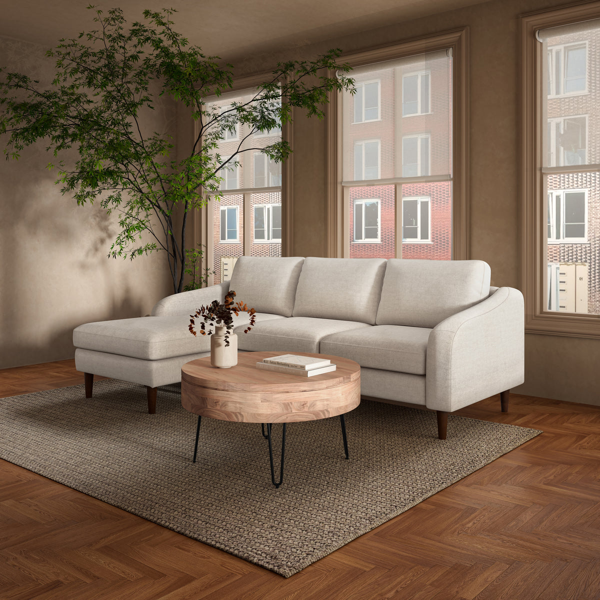 Privado Storage Coffee Table – 31" Round Acacia Coffee Table (13)