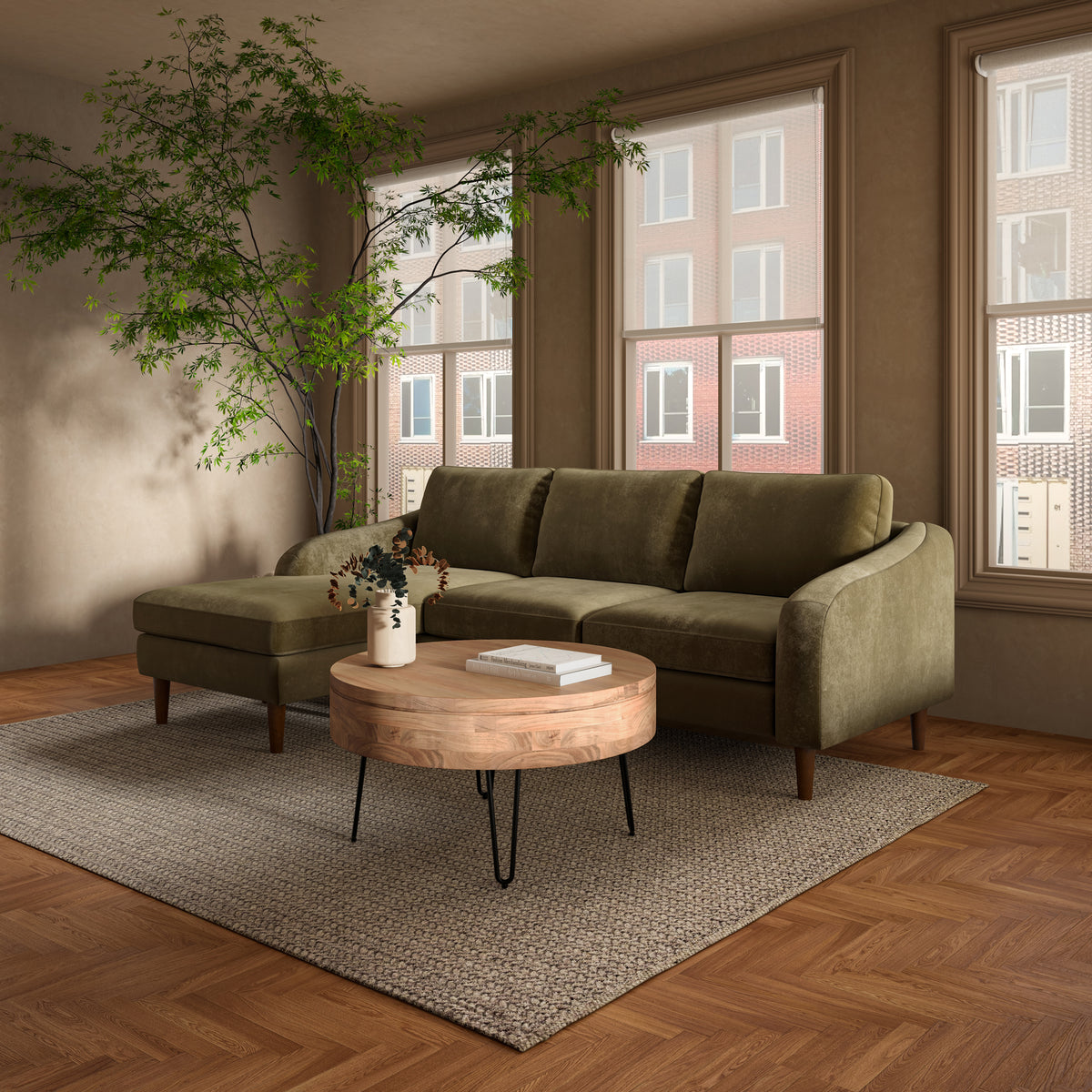 Privado Storage Coffee Table – 31" Round Acacia Coffee Table (15)