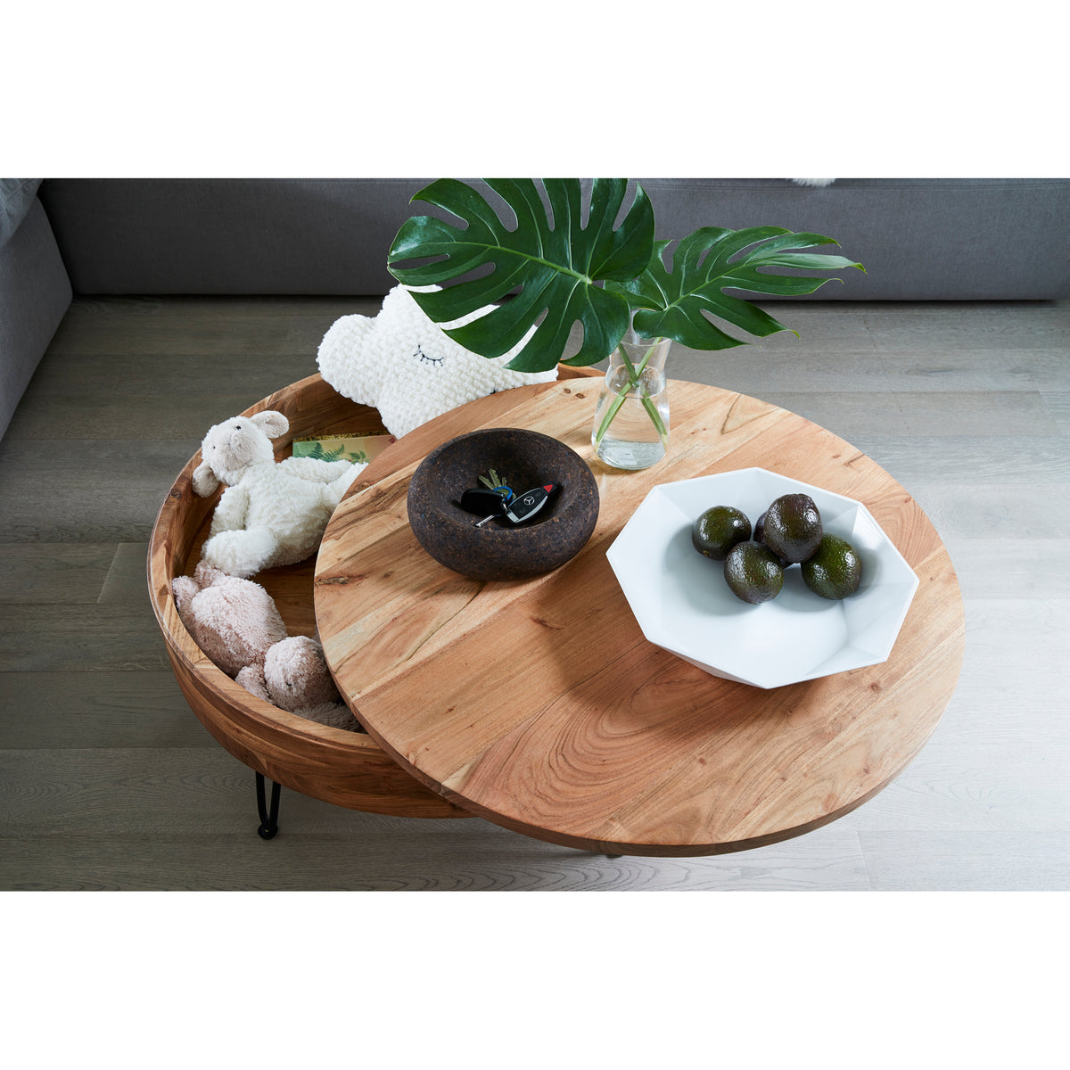 Privado Storage Coffee Table – 31" Round Acacia Coffee Table (6)
