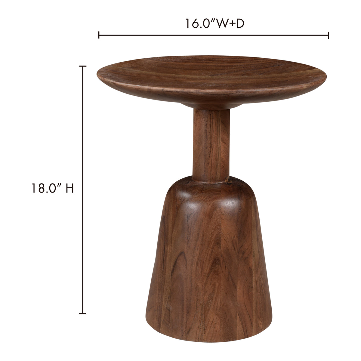 Nels End Table – 16" Solid Acacia End Table (9)