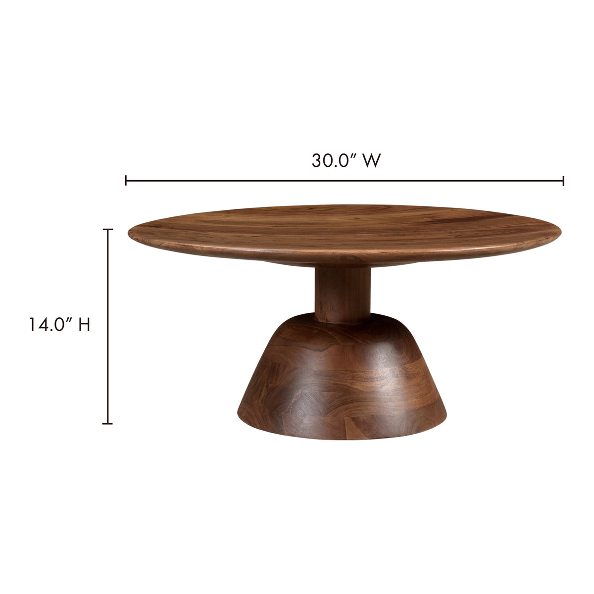 Nels Coffee Table – 30" Solid Acacia Coffee Table (9)