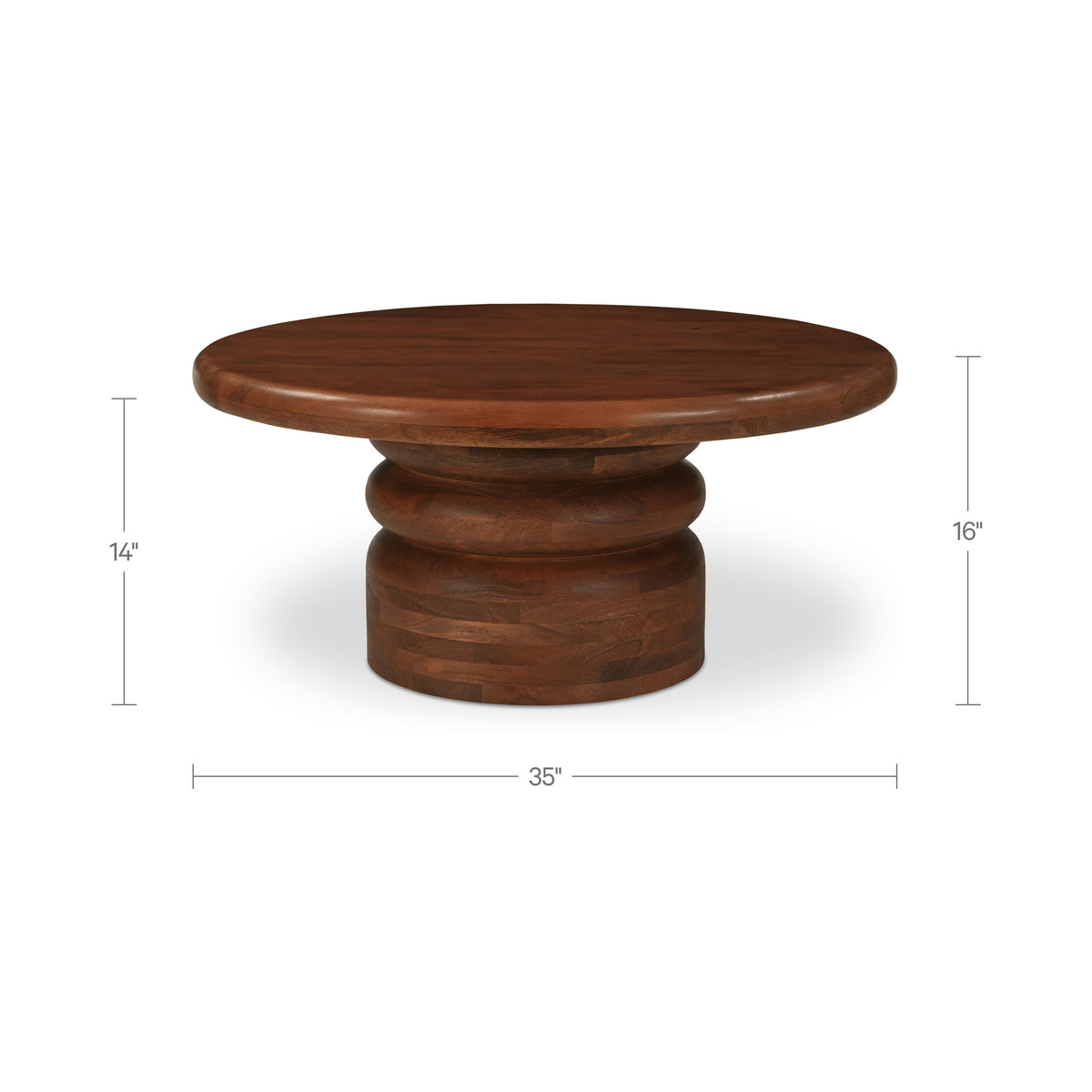 Maro Coffee Table – 35" Round Mango Wood Coffee Table (7)