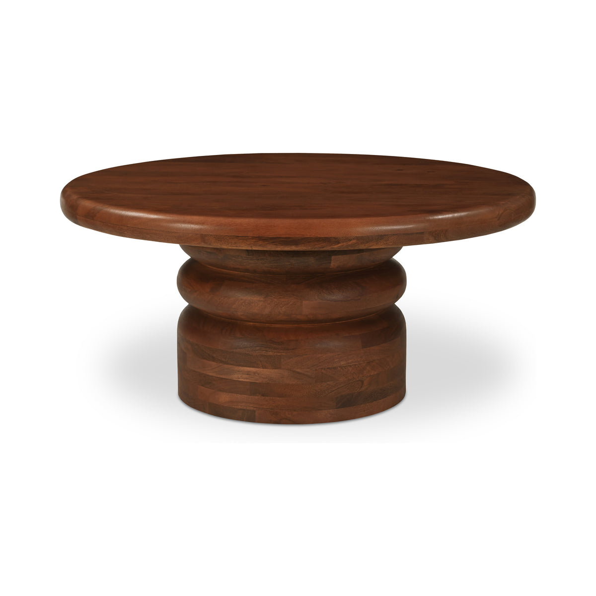 Maro Coffee Table – 35" Round Mango Wood Coffee Table (1)