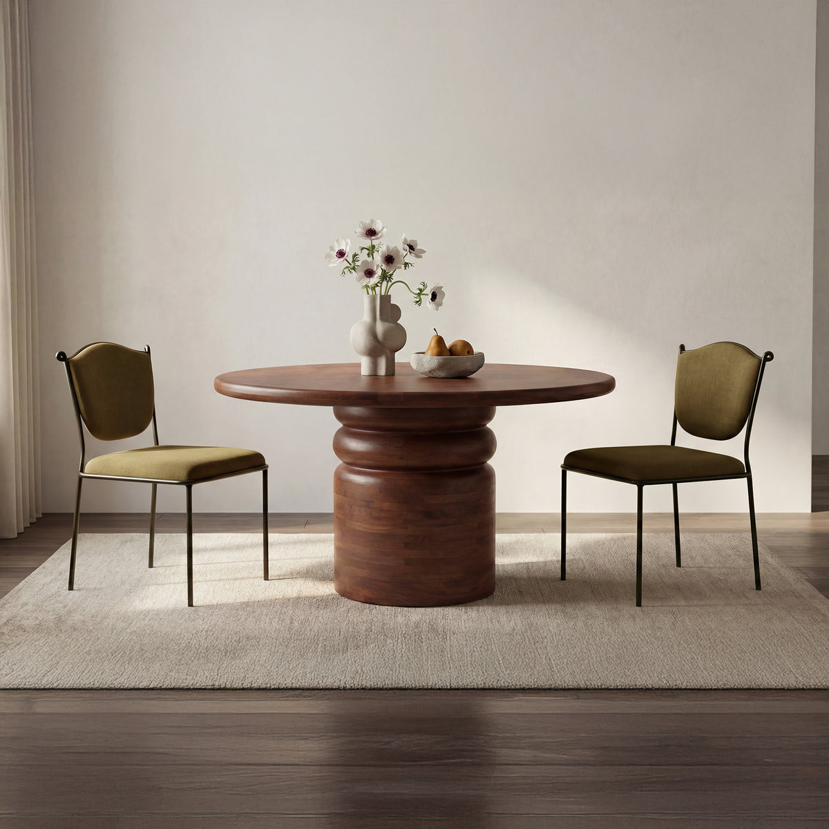 Maro Dining Table – 54" Round Mango Wood Dining Table (2 Colors) (13)