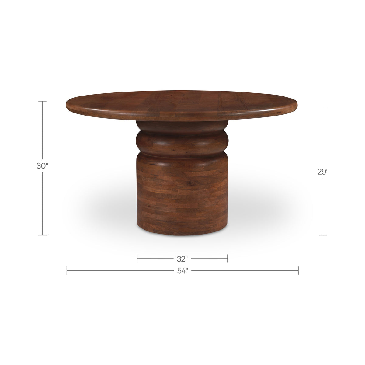 Maro Dining Table – 54" Round Mango Wood Dining Table (2 Colors) (14)